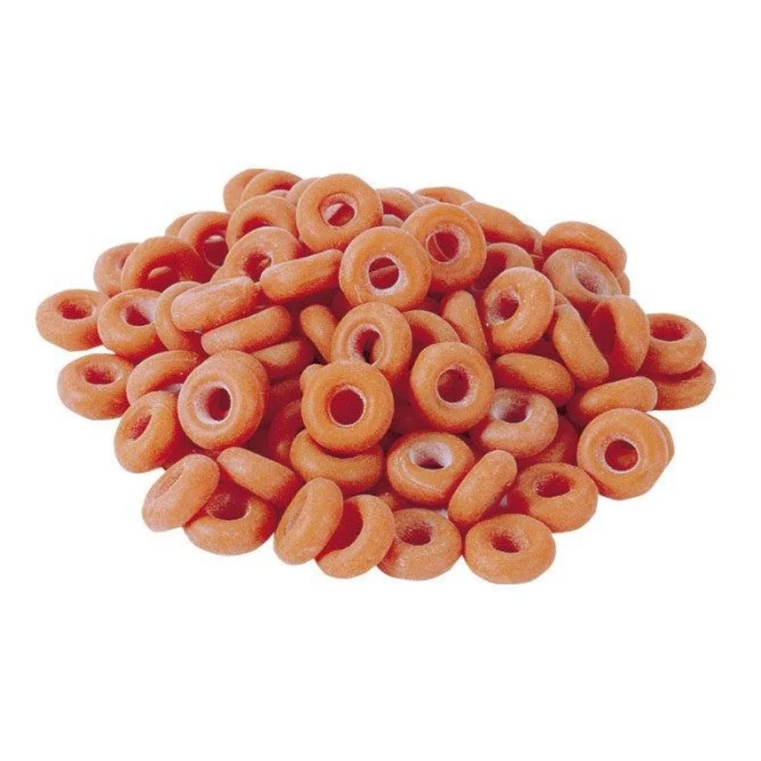 Rubber castration rings, orange, set of 100