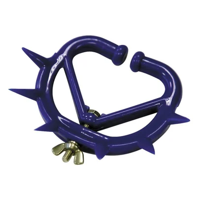 Medium anti-suckling nose rings for calves and young cattle, blue, set of 5