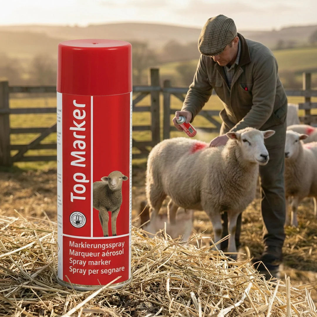 TopMarker marking spray for sheep, red, 500 ml