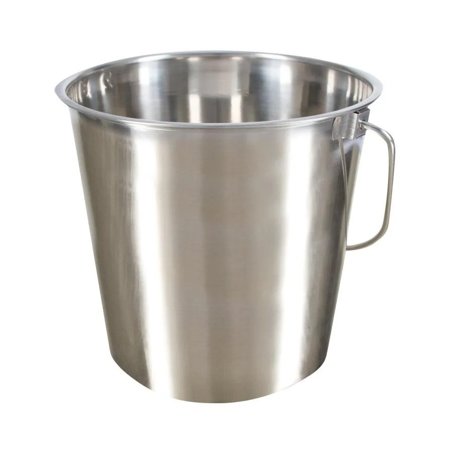 Stainless steel bucket with handle, 8.5 L