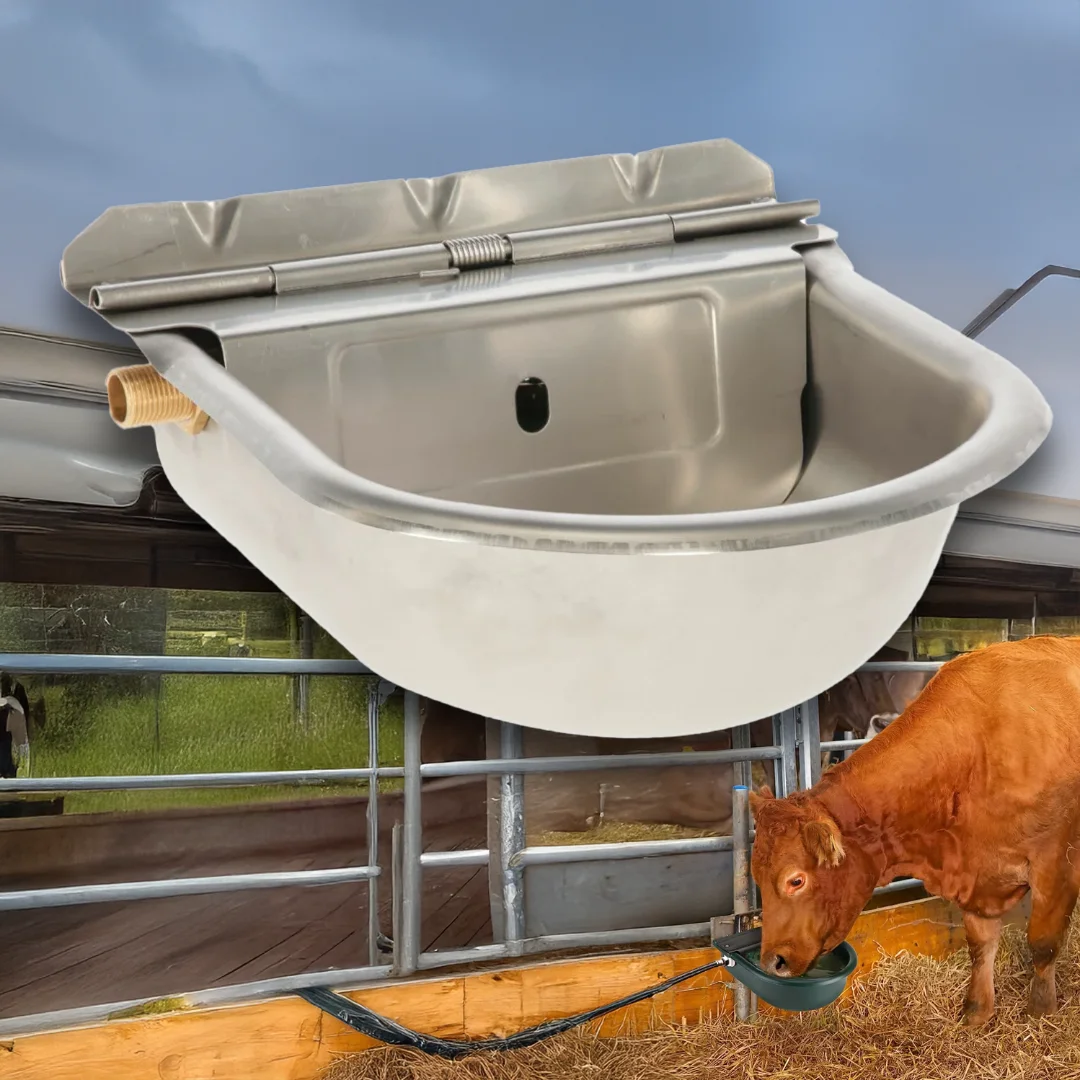 S1098 stainless steel float-valve drinker, 2.5 L