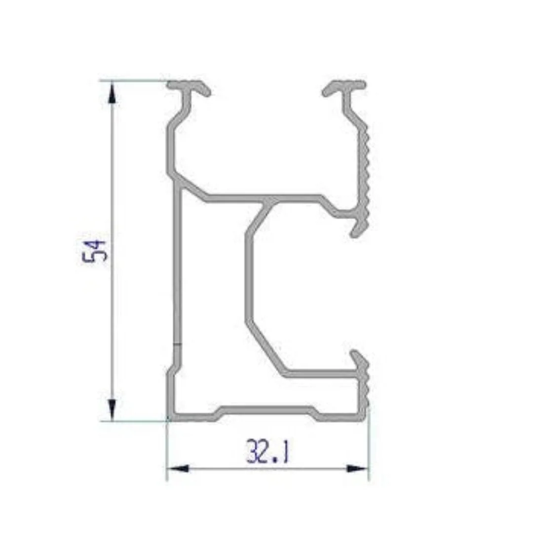 NEXON aluminium solar panel mounting rail, 1.25 m