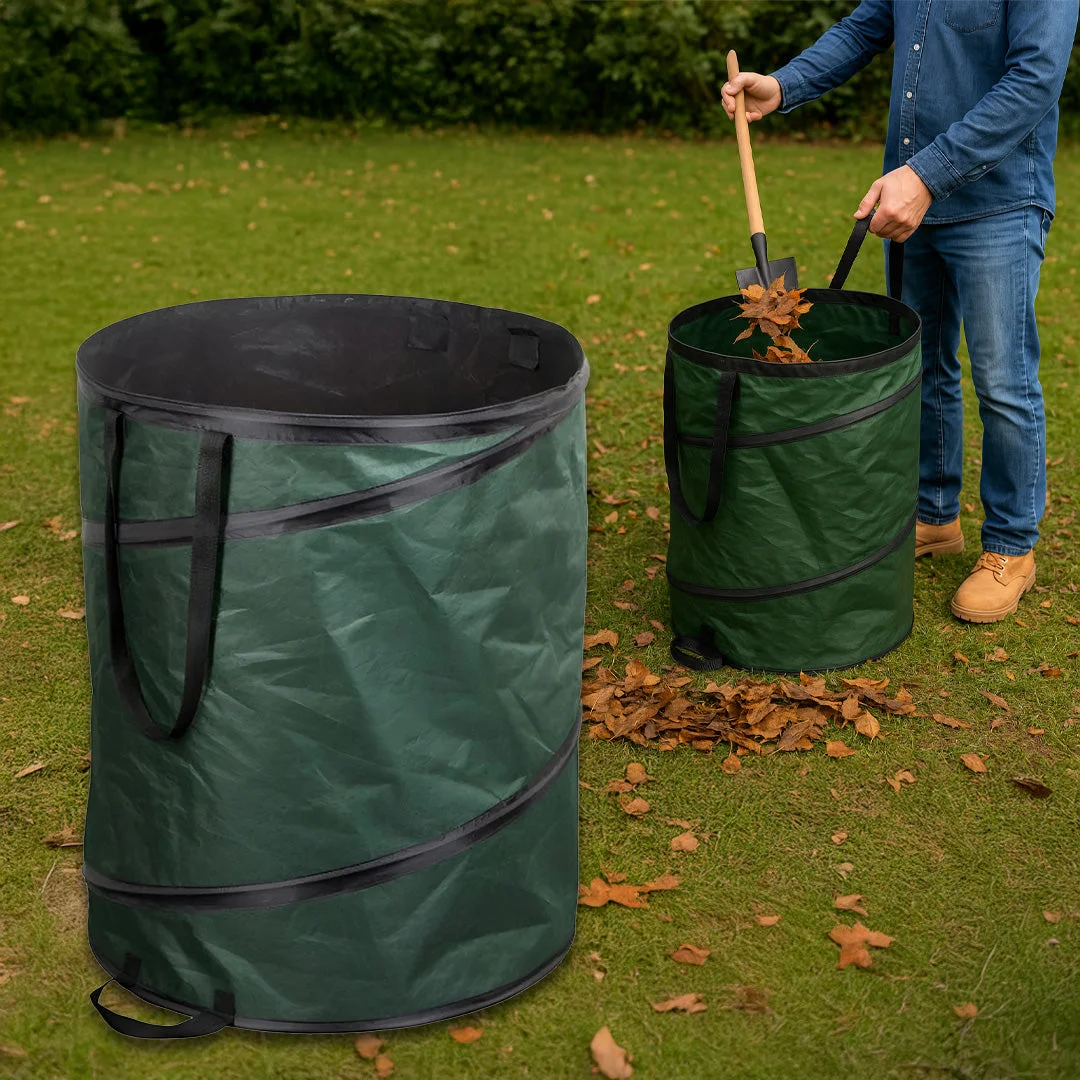 Sac pliabil pentru grădină, 80 l, verde închis