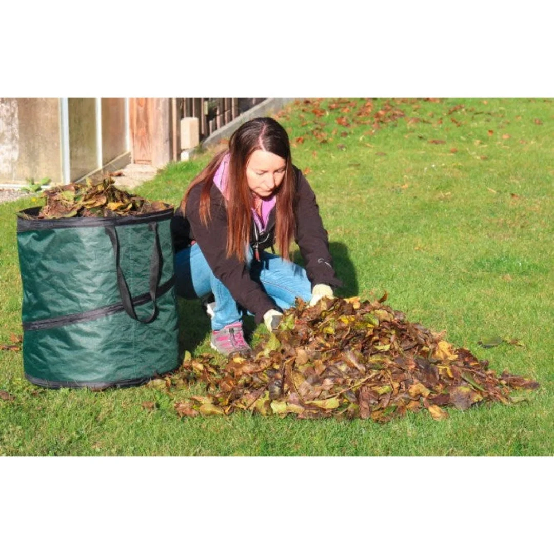 Sac pliabil pentru grădină, 80 l, verde închis
