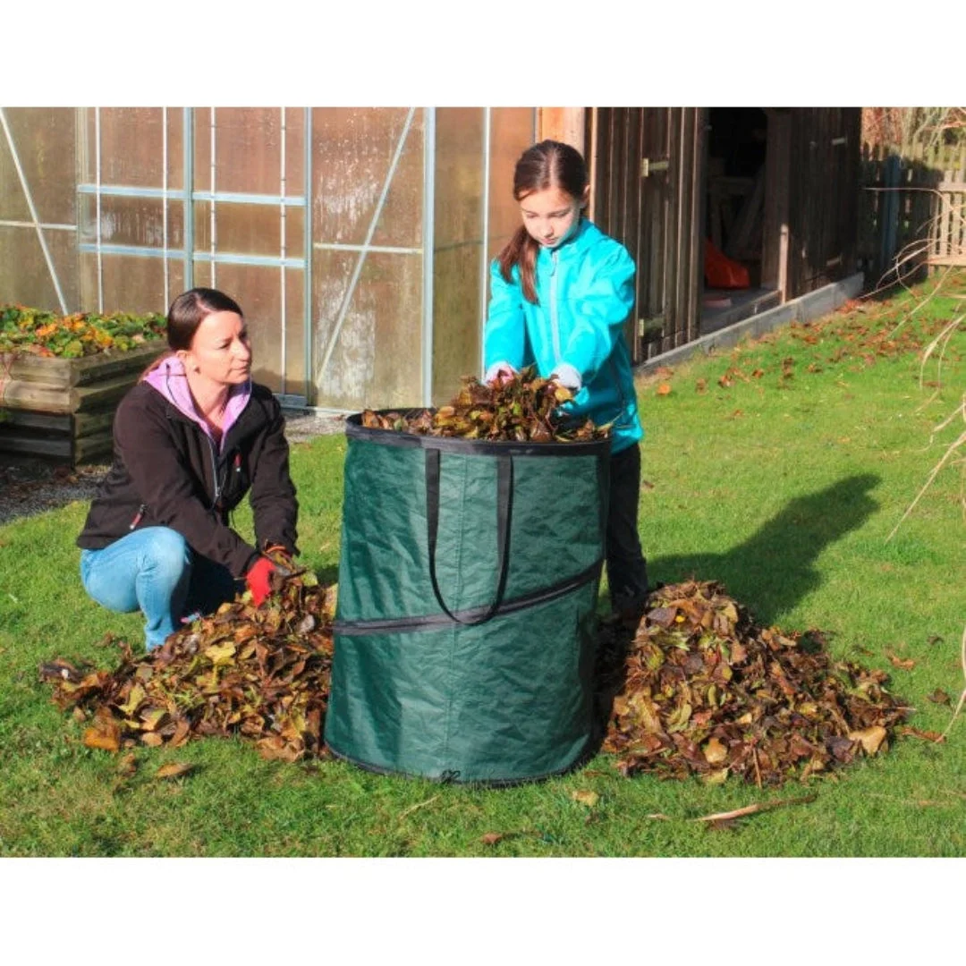Sac pliabil pentru grădină, 80 l, verde închis