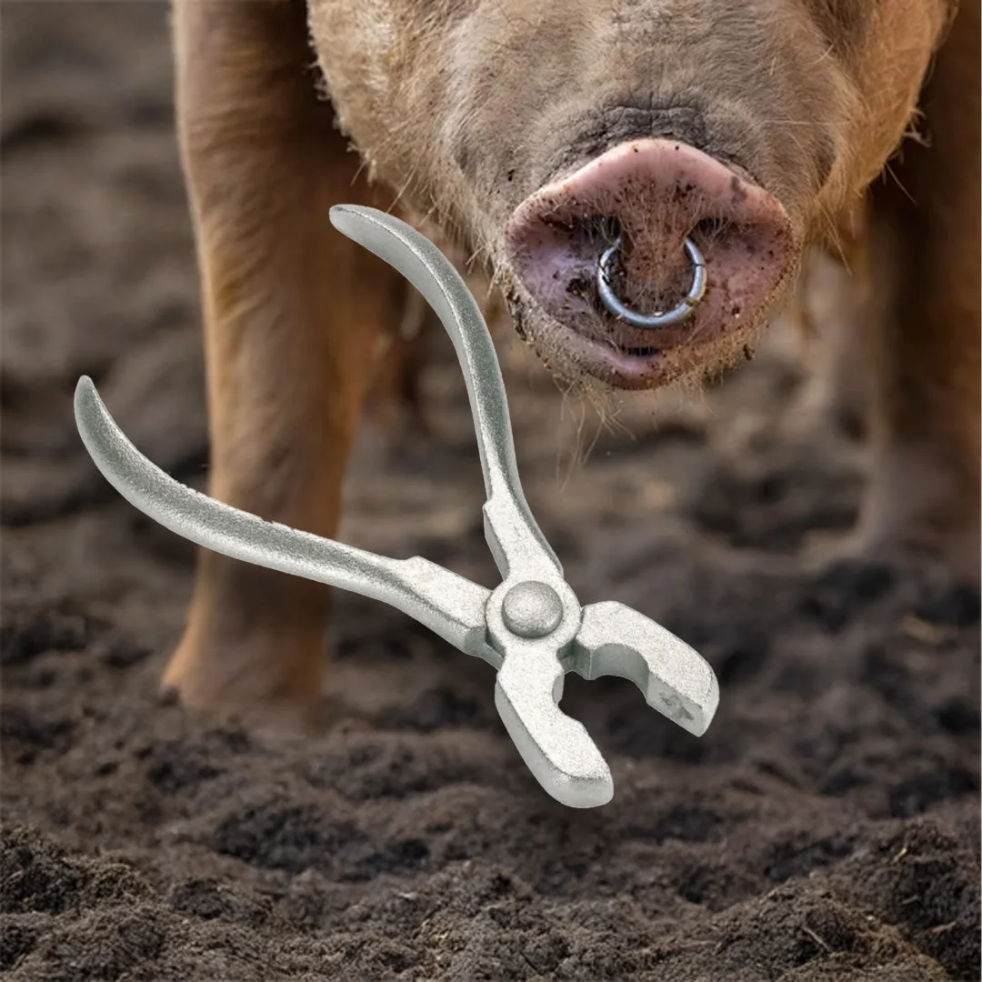 Ring applicator pliers for pigs