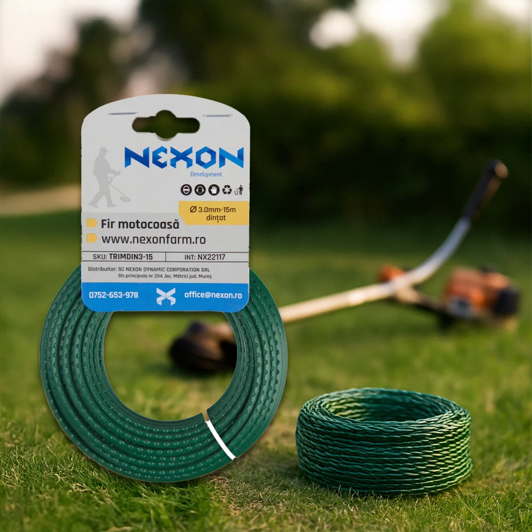 Fir dințat pentru motocoasă NEXON, 3 mm × 15 m