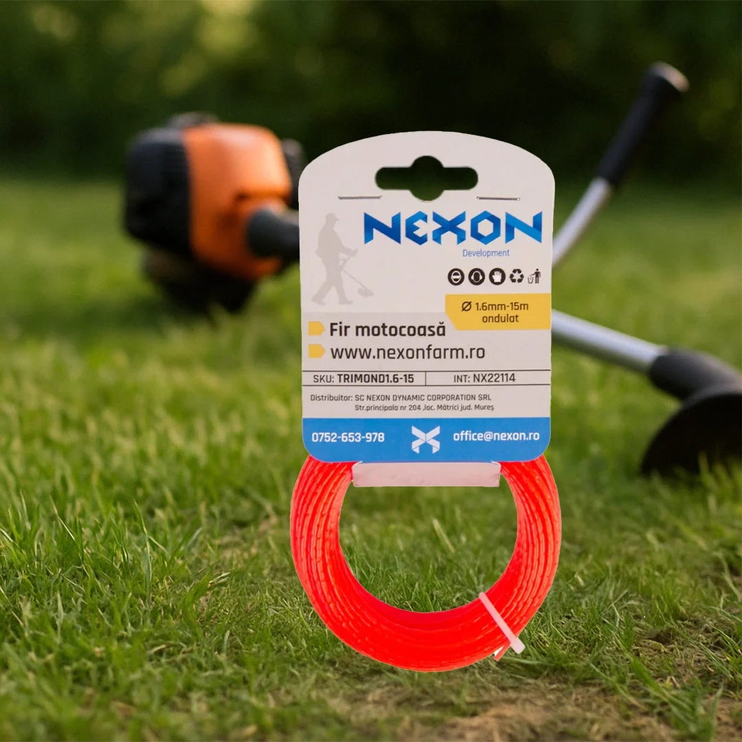 Fir ondulat pentru motocoasă NEXON, 1,6 mm × 15 m
