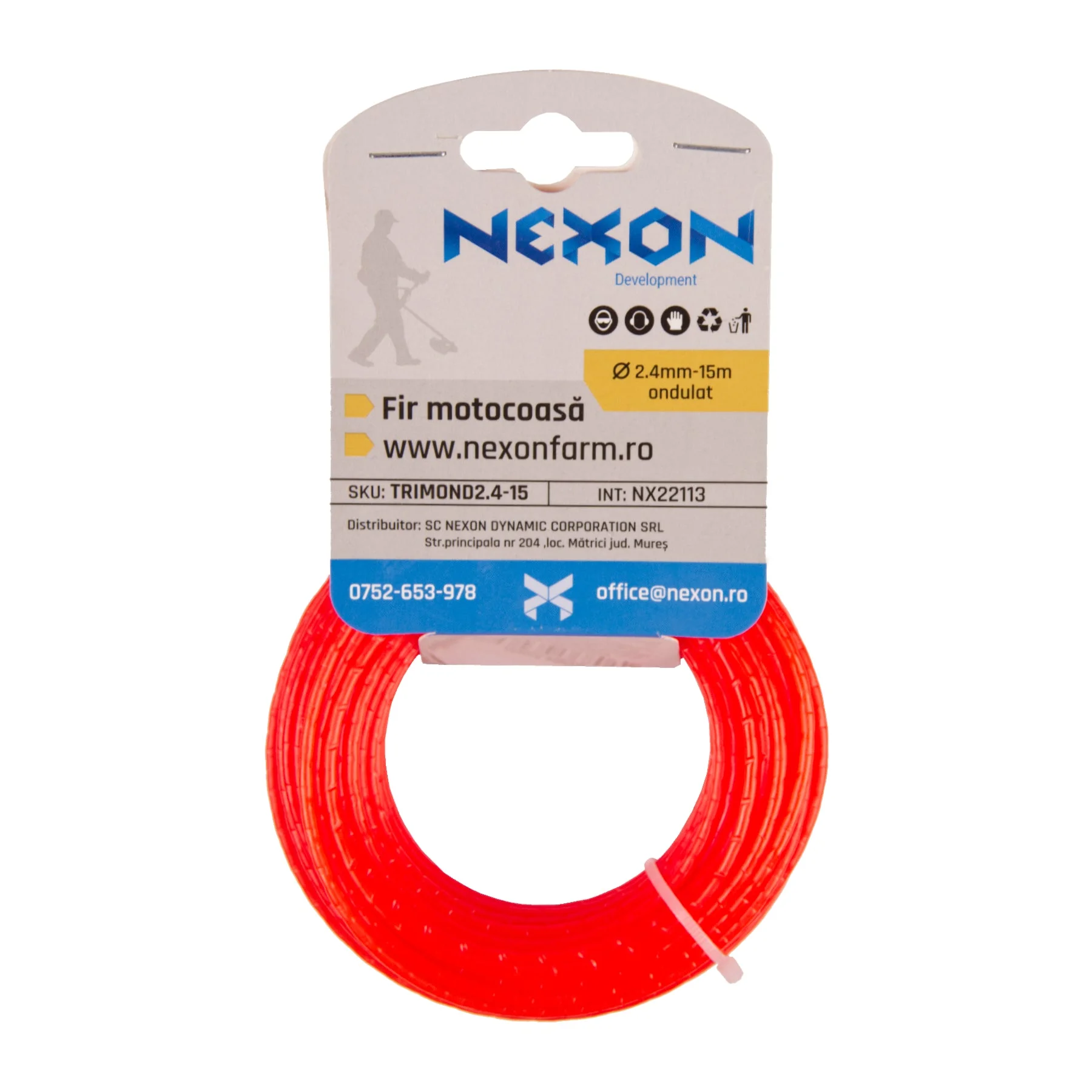 Fir ondulat pentru motocoasă 2.4 mm x 15 m NEXON