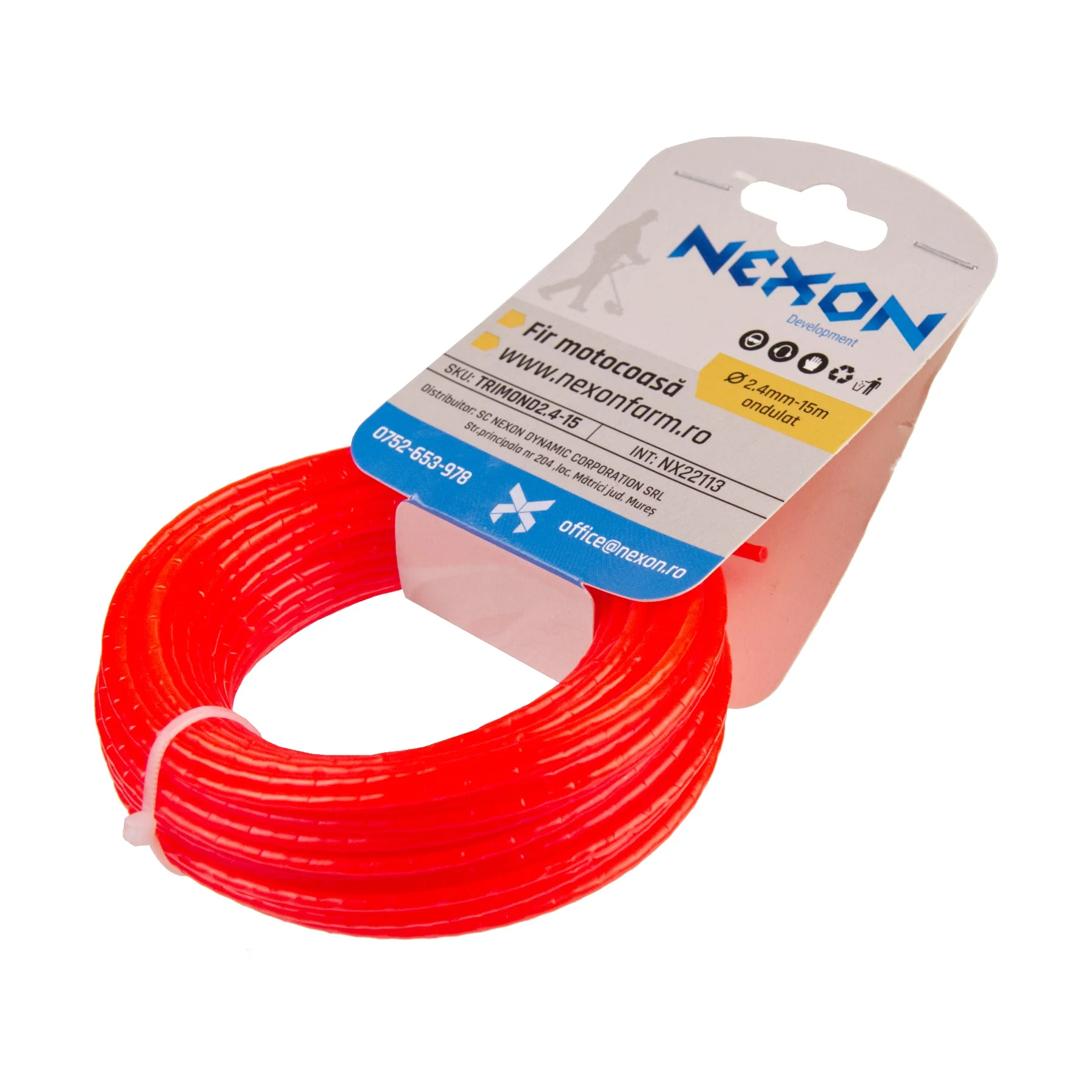 Fir ondulat pentru motocoasă 2.4 mm x 15 m NEXON