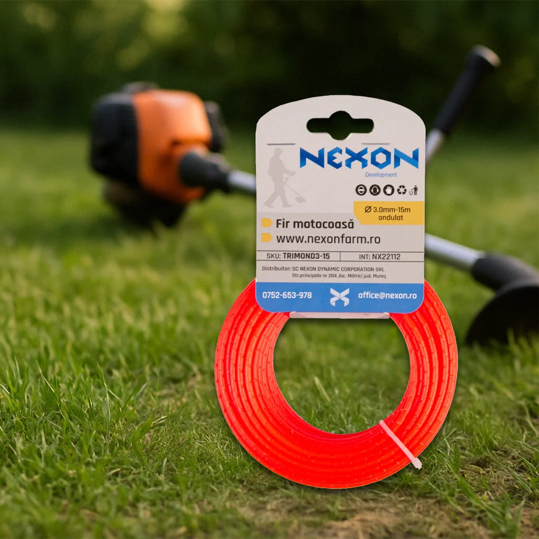 Fir ondulat pentru motocoasă NEXON, 3 mm × 15 m