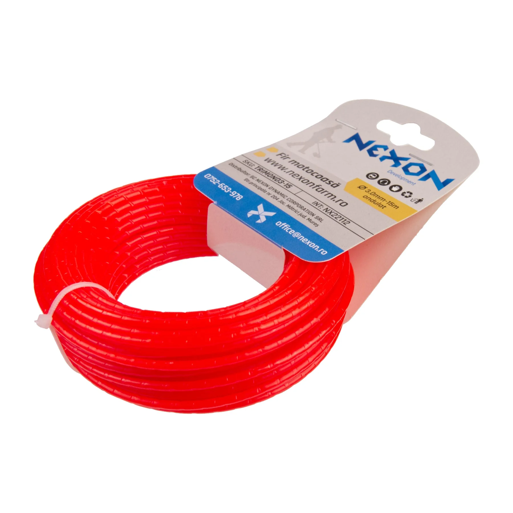Fir ondulat pentru motocoasă NEXON, 3 mm × 15 m