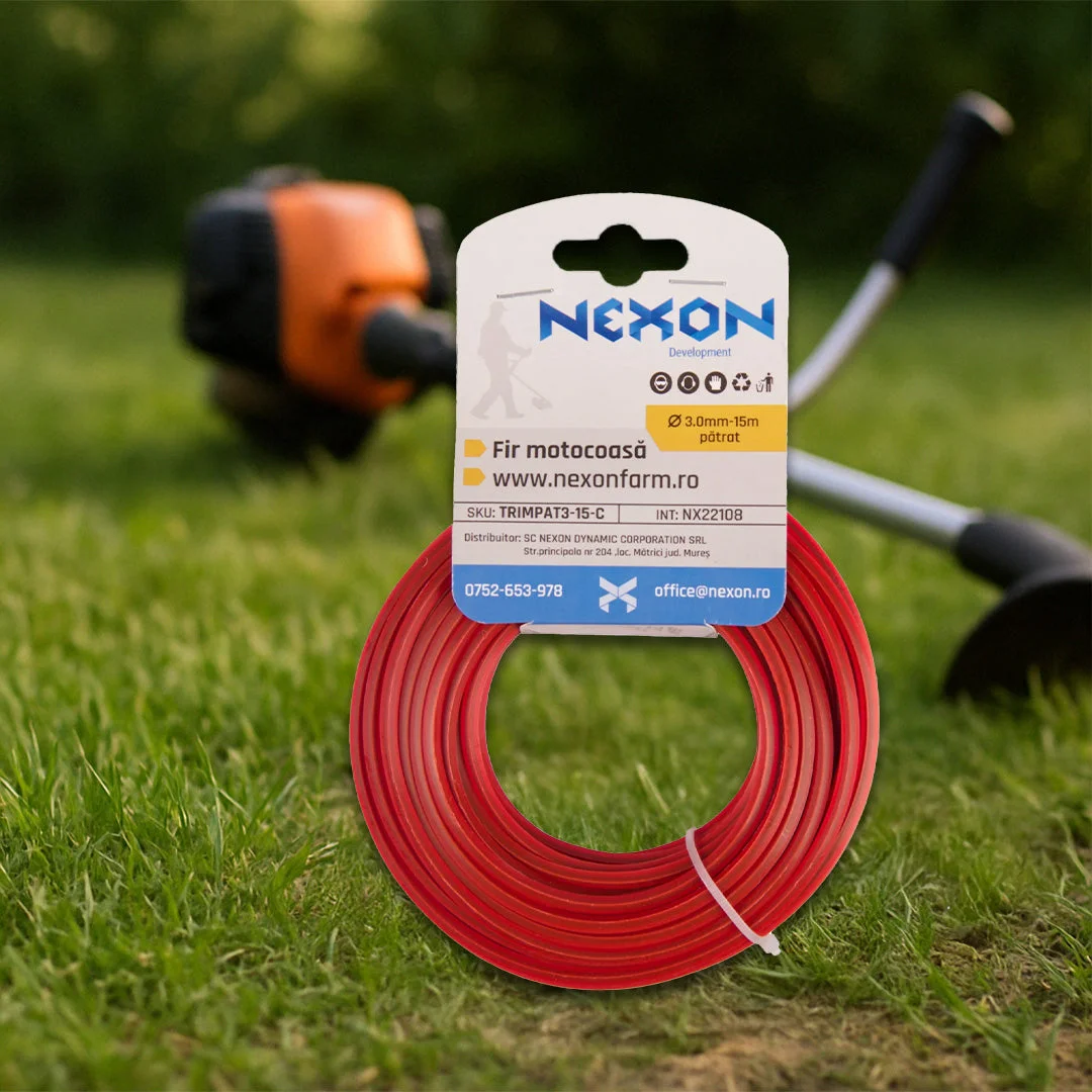 Fir pătrat pentru motocoasă NEXON, 3 mm × 15 m