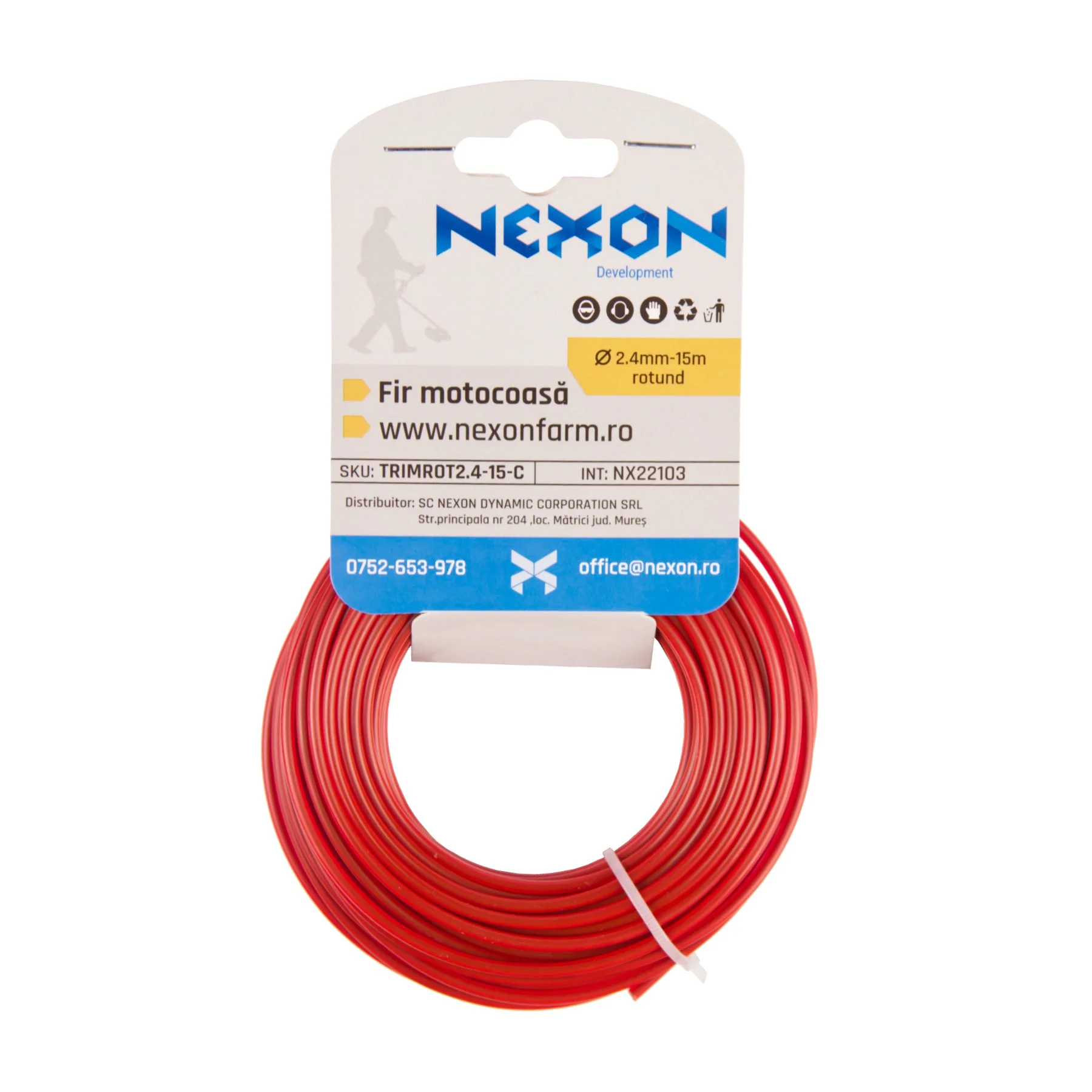 Fir rotund pentru motocoasă 2.4 mm x 15 m NEXON