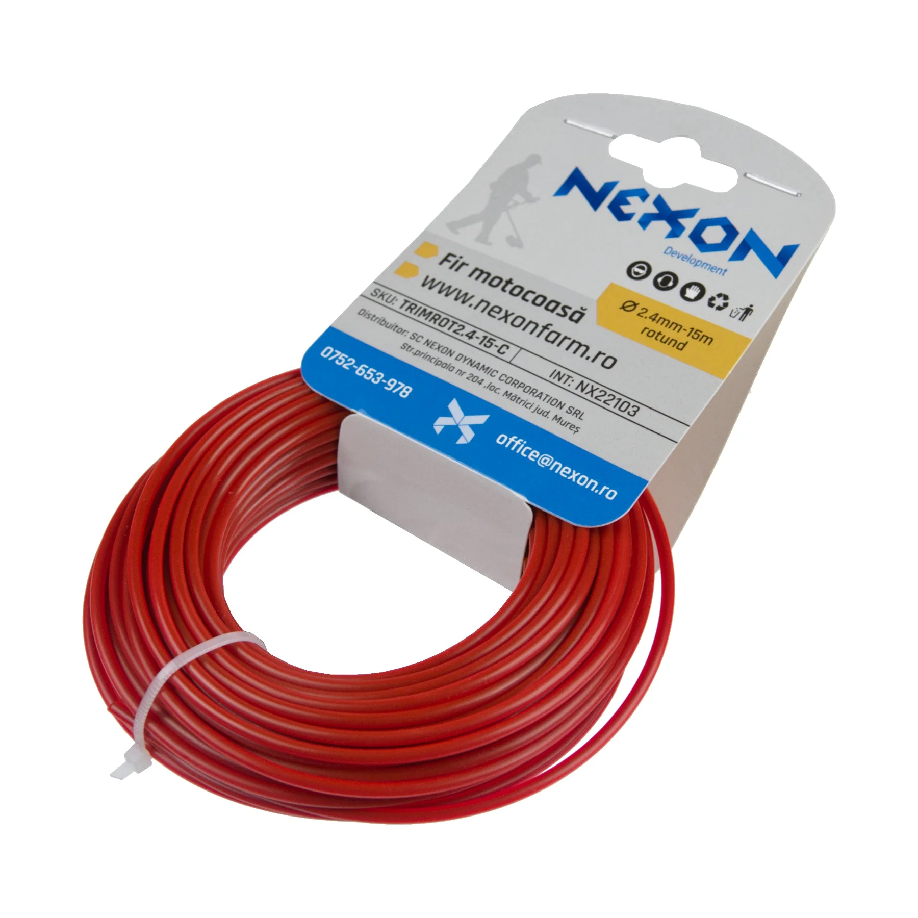 Fir rotund pentru motocoasă 2.4 mm x 15 m NEXON