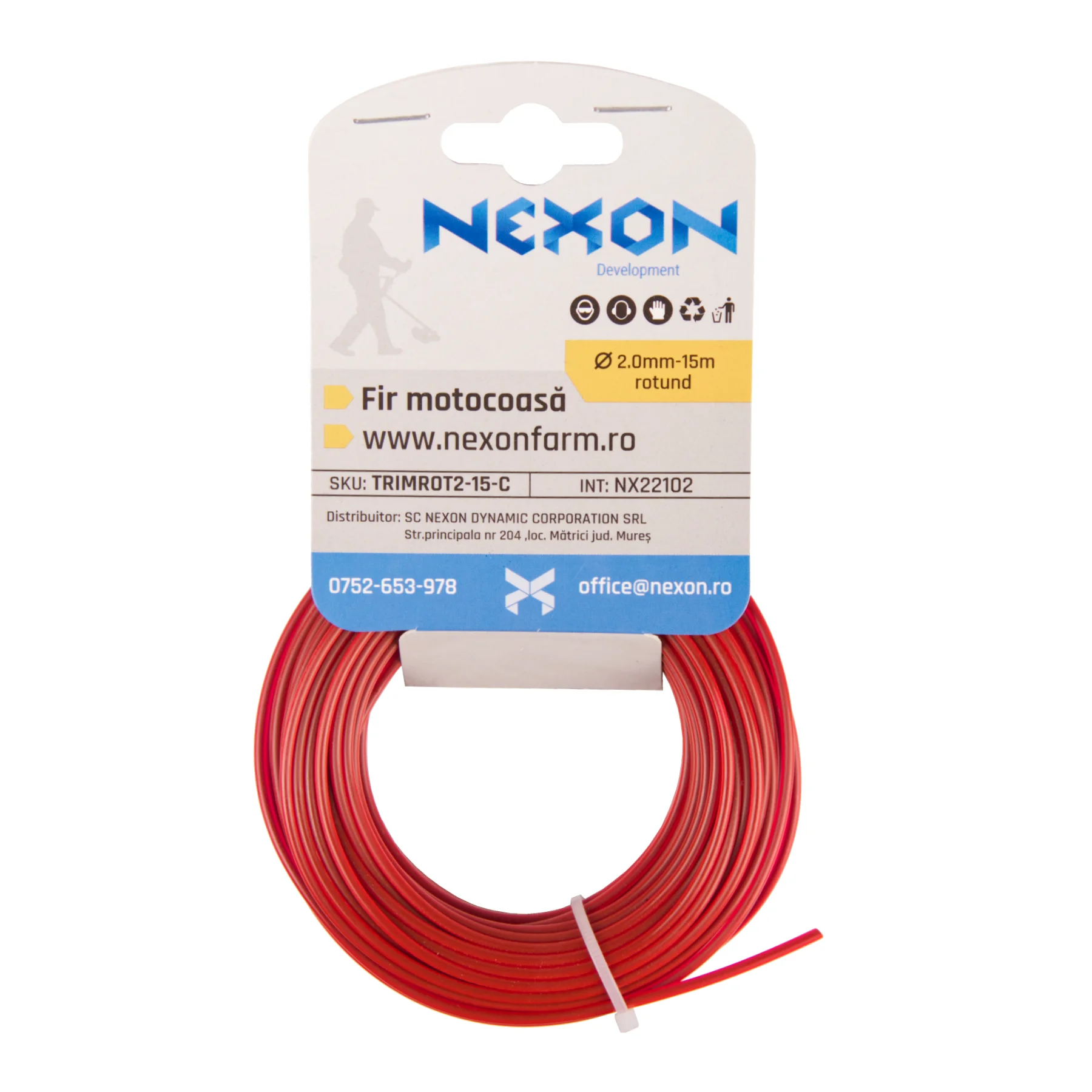 Fir rotund pentru motocoasă 2 mm x 15 m NEXON