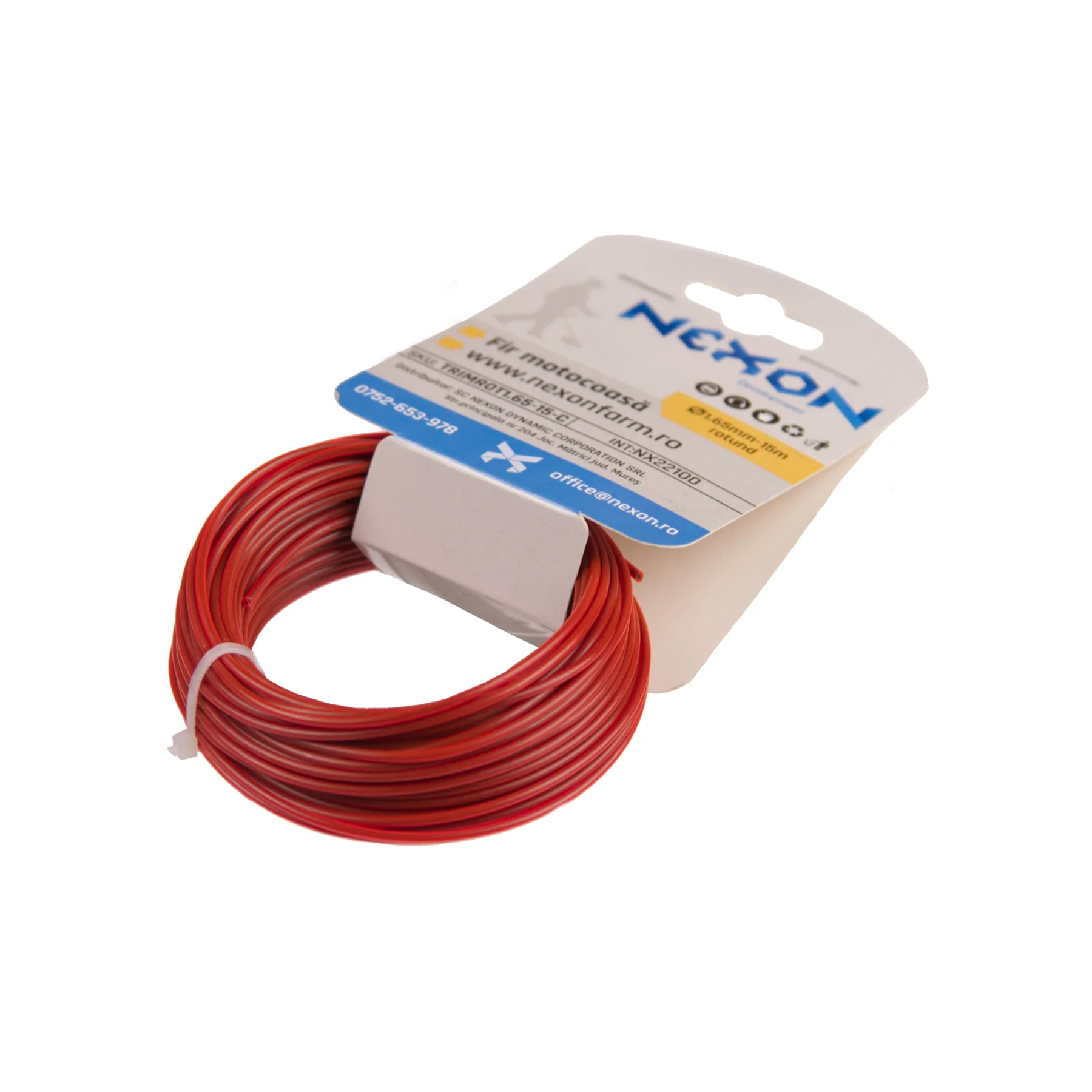 Fir rotund pentru motocoasă NEXON, 1,65 mm × 15 m