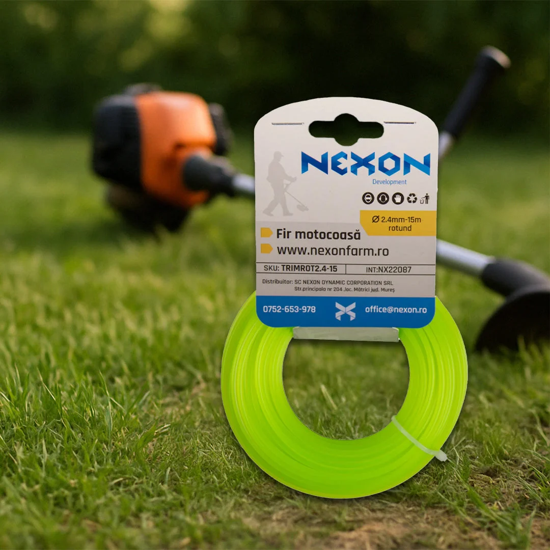 Fir rotund pentru motocoasă NEXON, 2,4 mm × 15 m