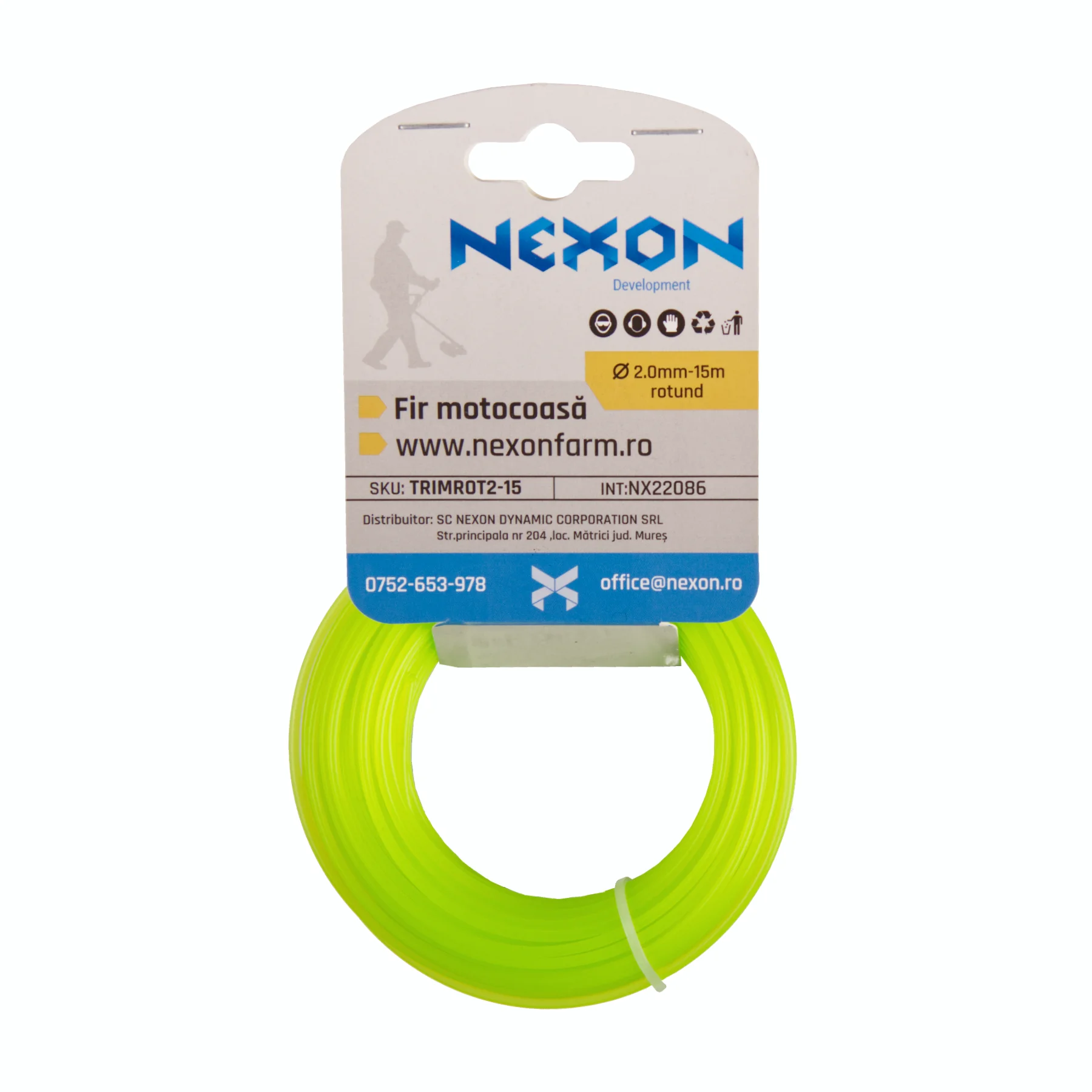Fir rotund pentru motocoasă 2 mm x 15 m NEXON