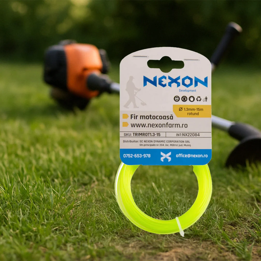 Fir rotund pentru motocoasă NEXON, 1,3 mm × 15 m