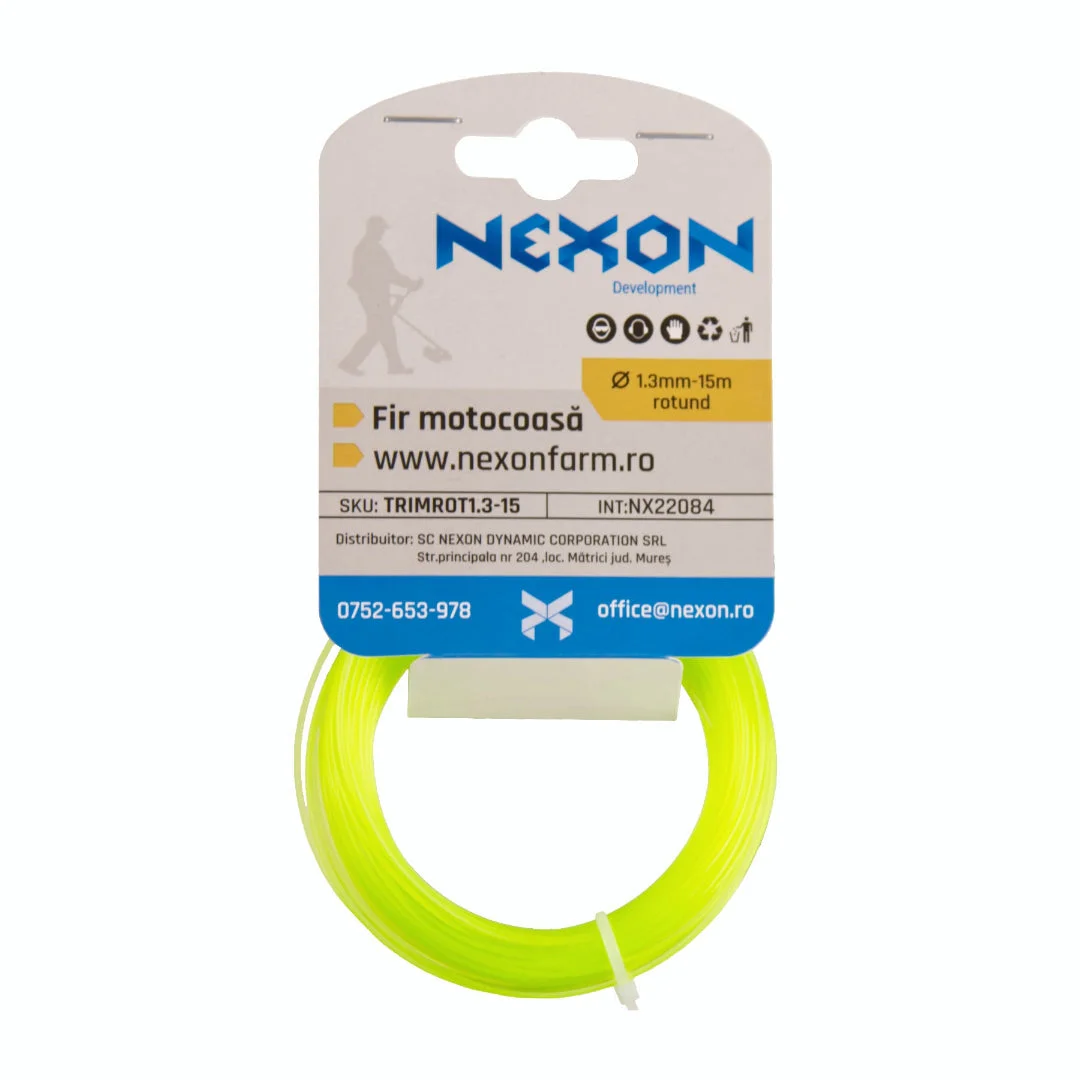 Fir rotund pentru motocoasă NEXON, 1,3 mm × 15 m