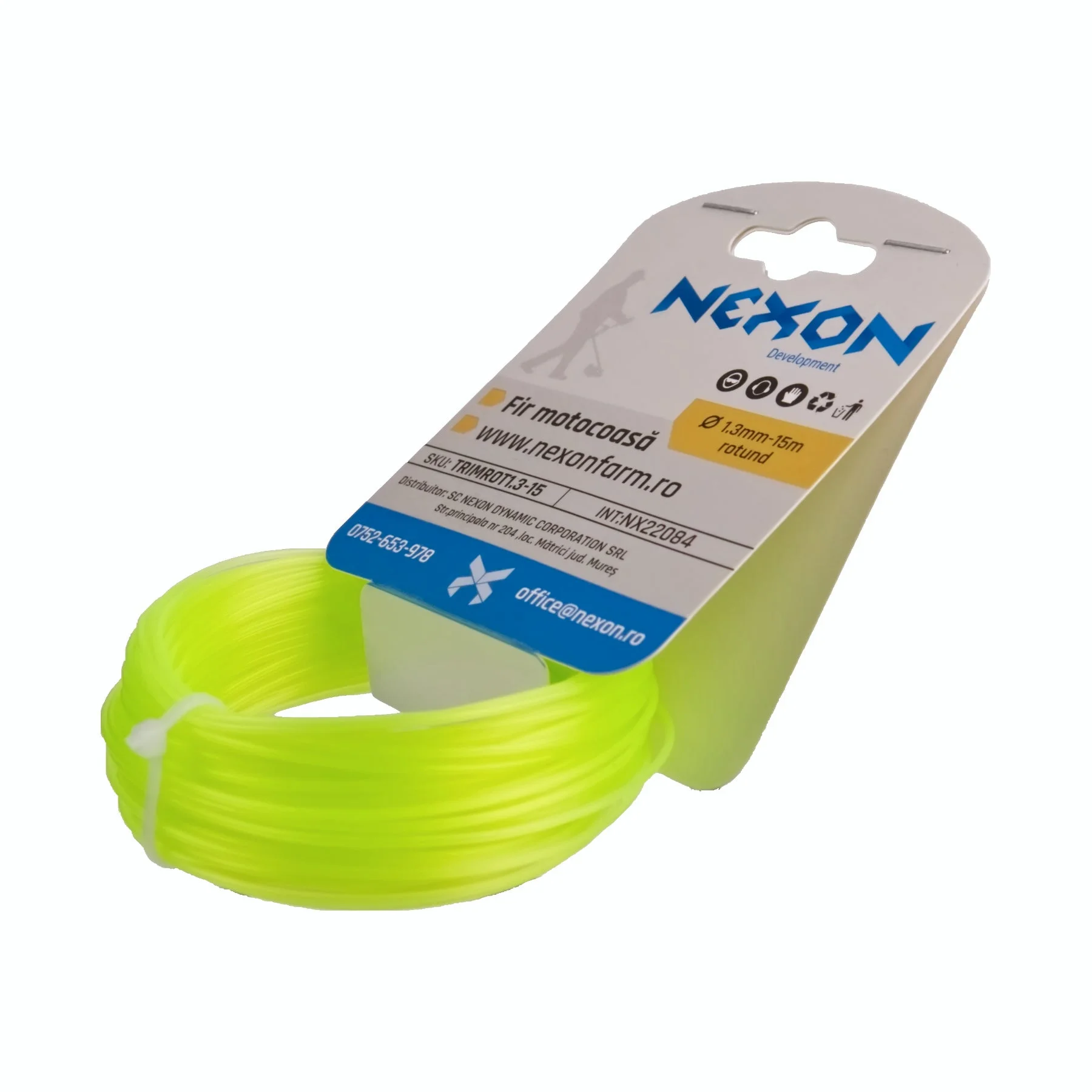 Fir rotund pentru motocoasă NEXON, 1,3 mm × 15 m