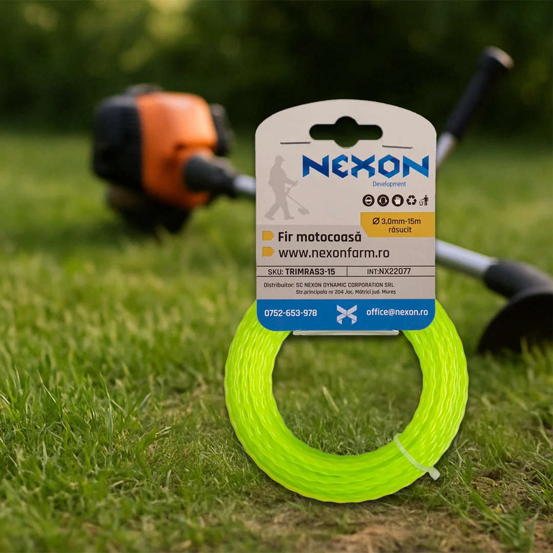 Fir răsucit pentru motocoasă NEXON, 3 mm × 15 m