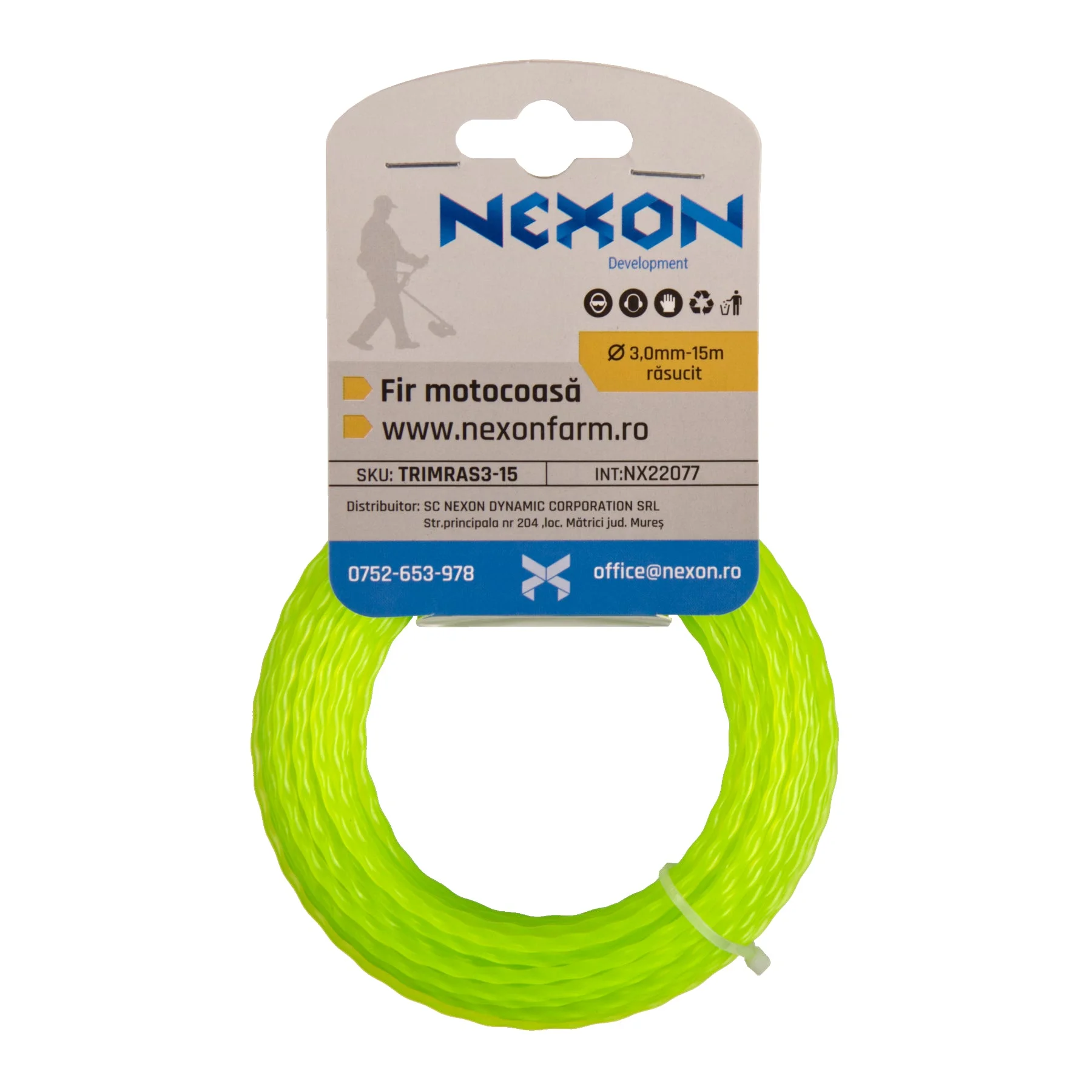 Fir răsucit pentru motocoasă NEXON, 3 mm × 15 m