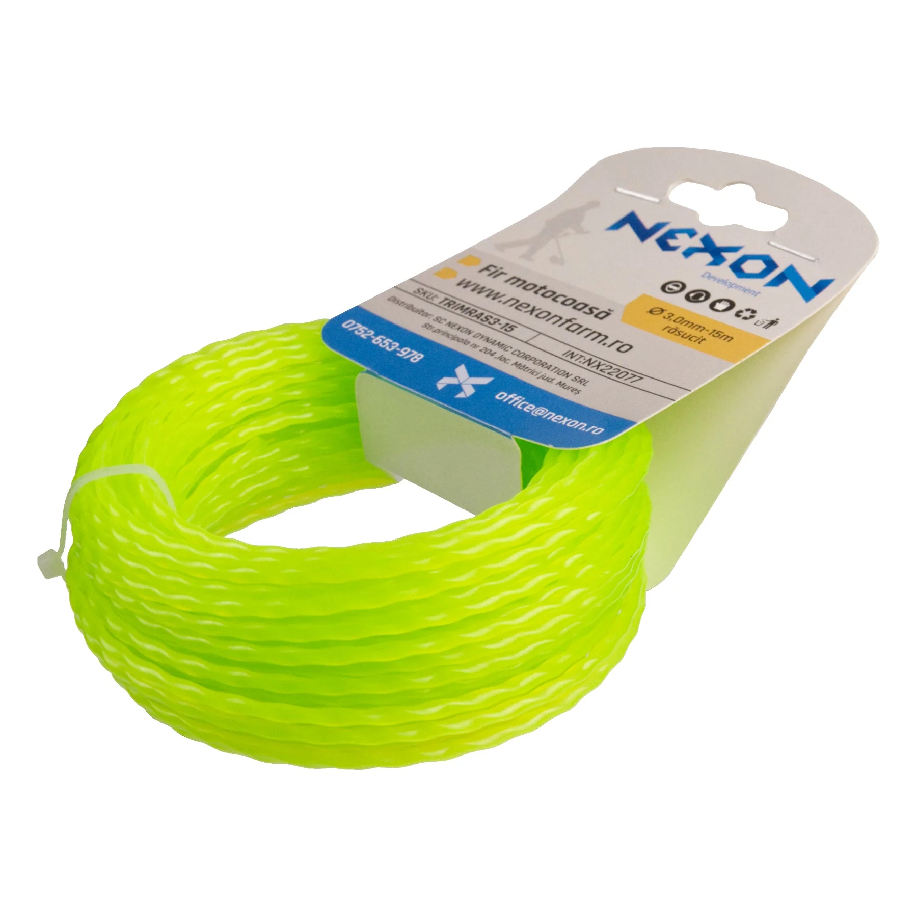 Fir răsucit pentru motocoasă NEXON, 3 mm × 15 m