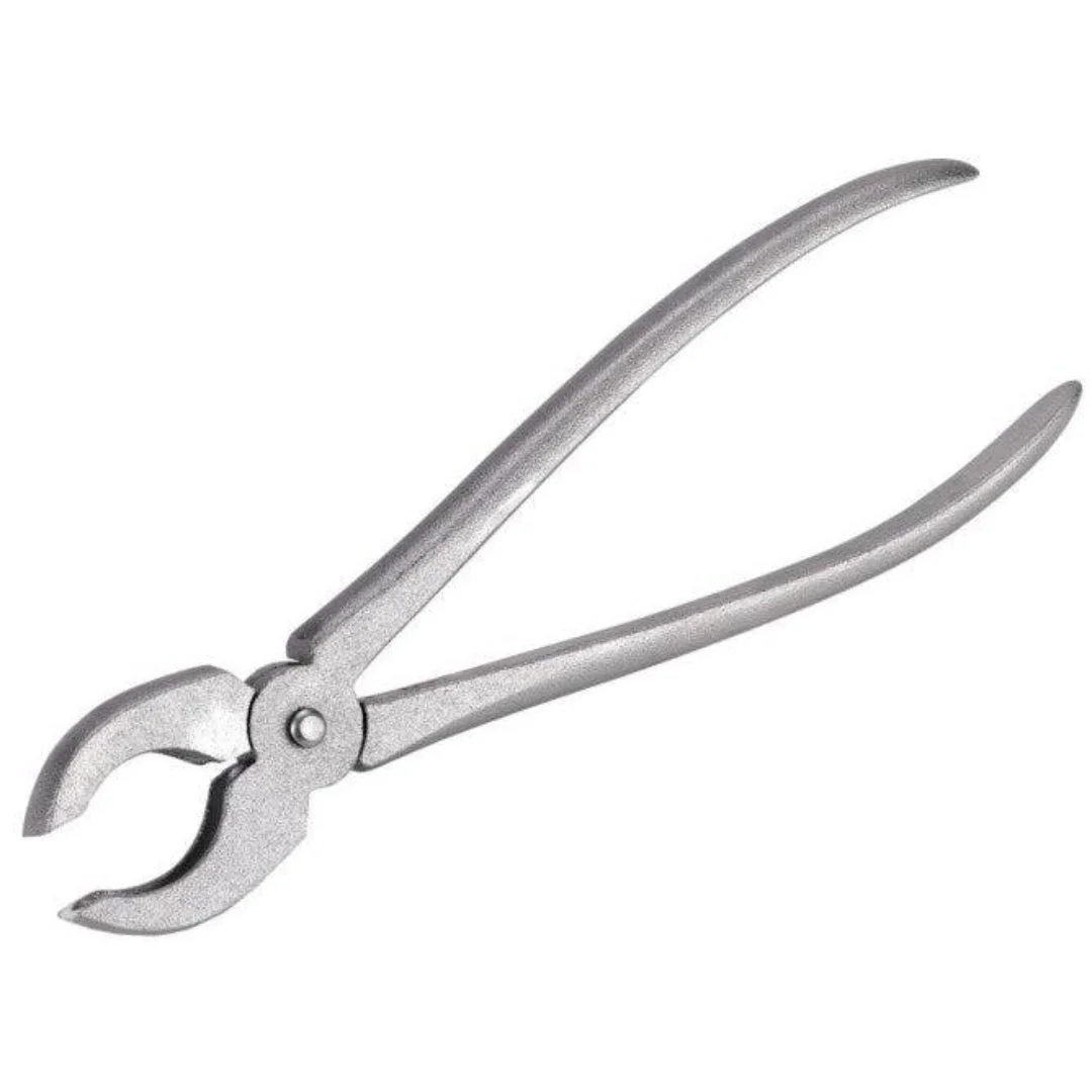 Metal nose ring applicator pliers for pigs, 250 mm