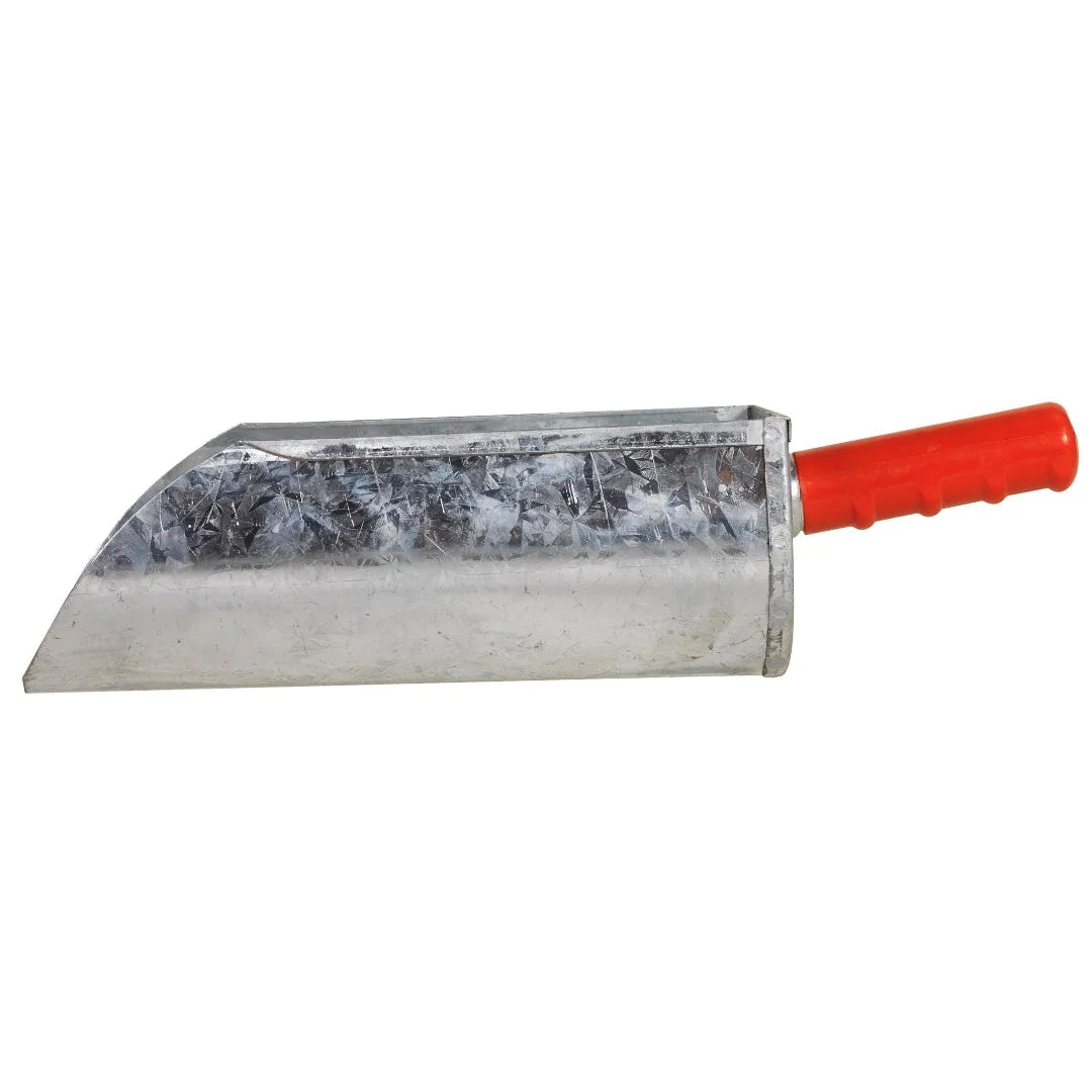 Galvanised metal feed scoop, 2 L