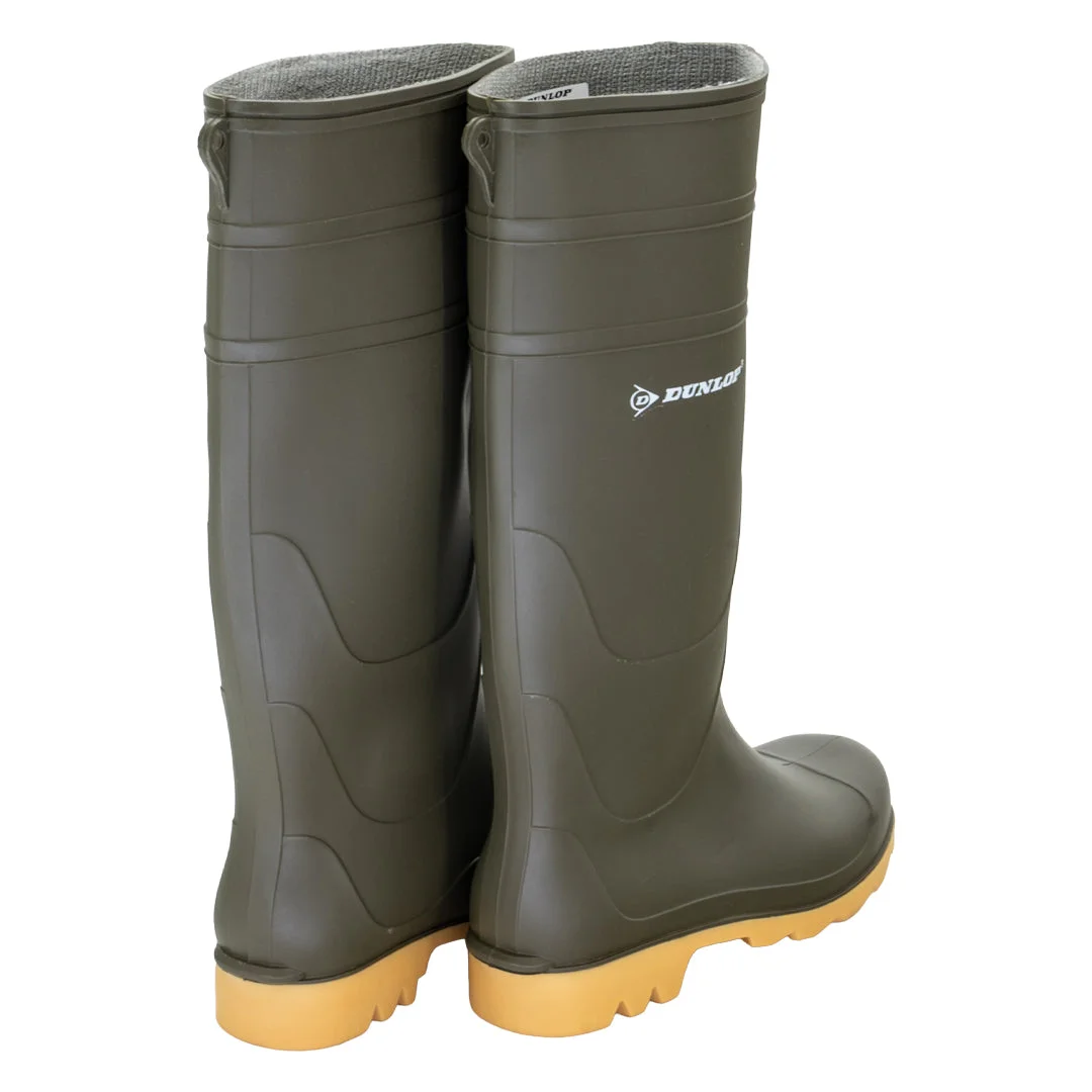 Cizme de cauciuc Dunlop Universal, verde/galben
