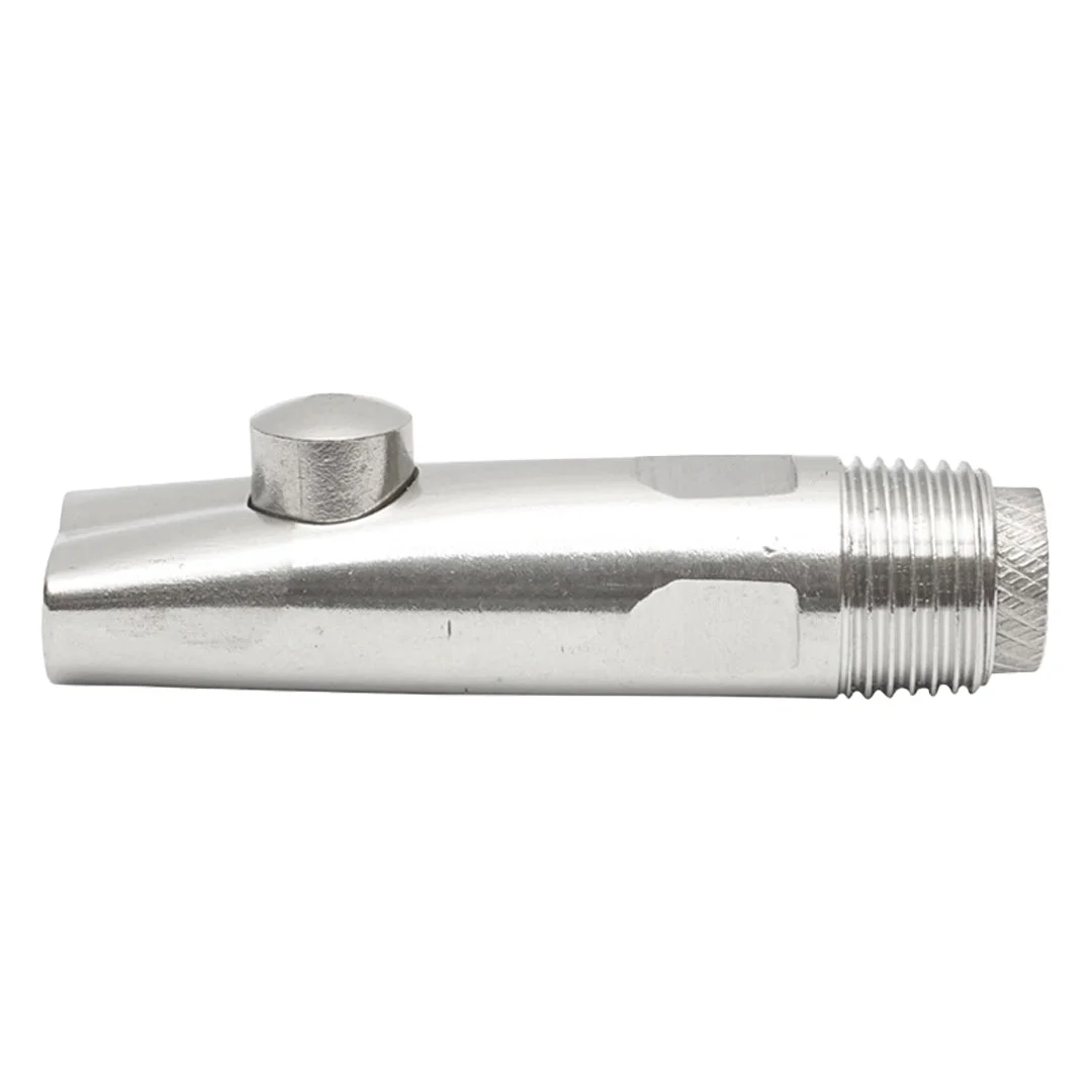 Stainless steel ball drinking nipple for pigs and calves, 85 × 21 mm, M20