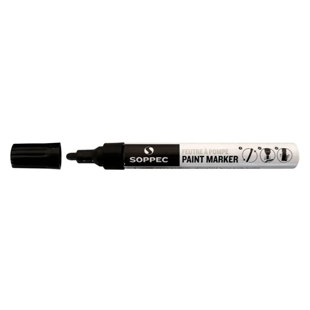 Thick marker for ear tags and collars, black