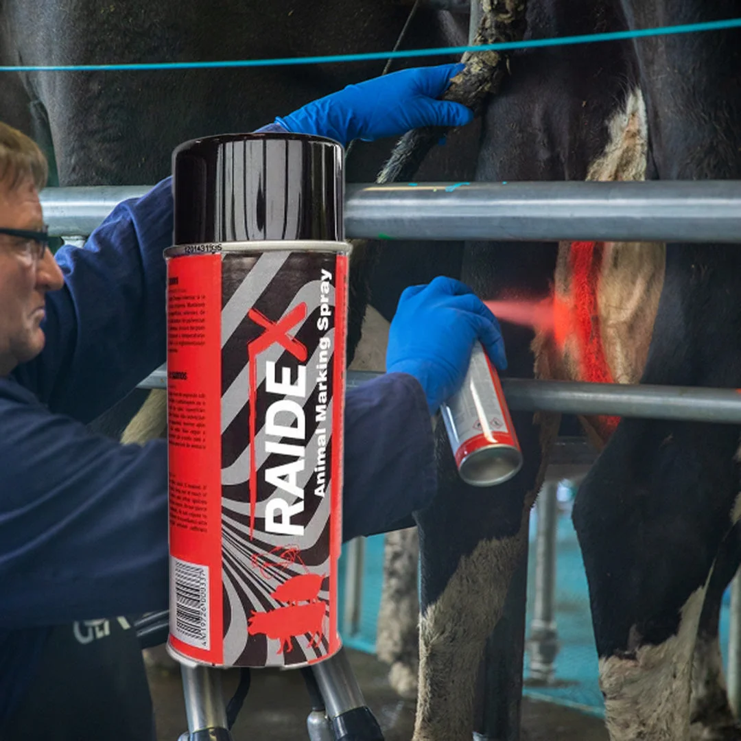 Raidex marking spray for cattle and pigs, red, 400 ml