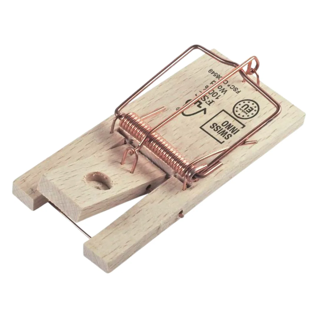 Classic wooden mouse traps, set of 2