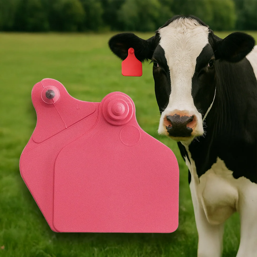 Maxi + Maxi cattle ear tags, red, set of 20