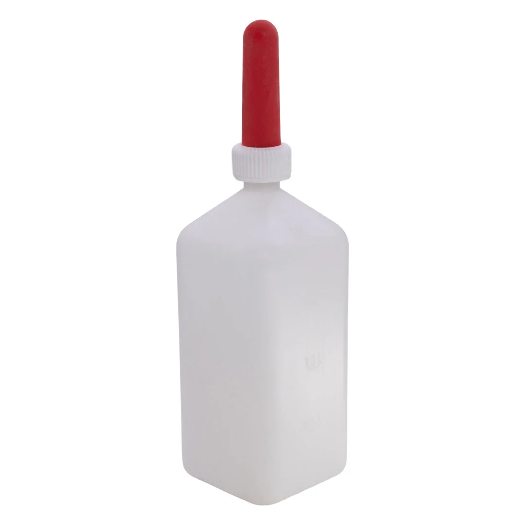 Calf feeding bottle with teat, 2 L