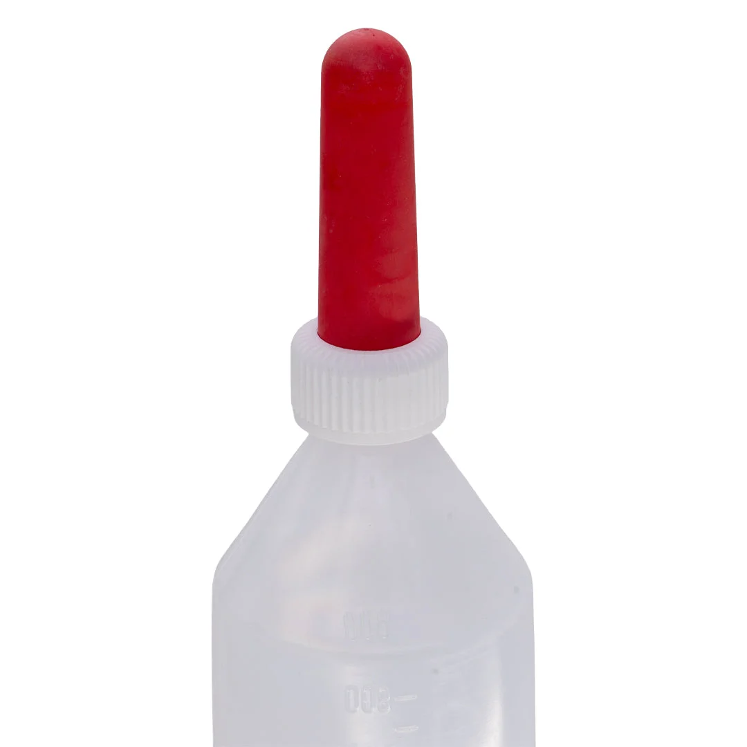 Calf feeding bottle with teat, 1 L