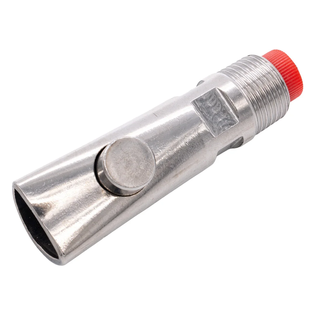 Stainless steel ball drinking nipple for pigs and calves, 85 × 21 mm