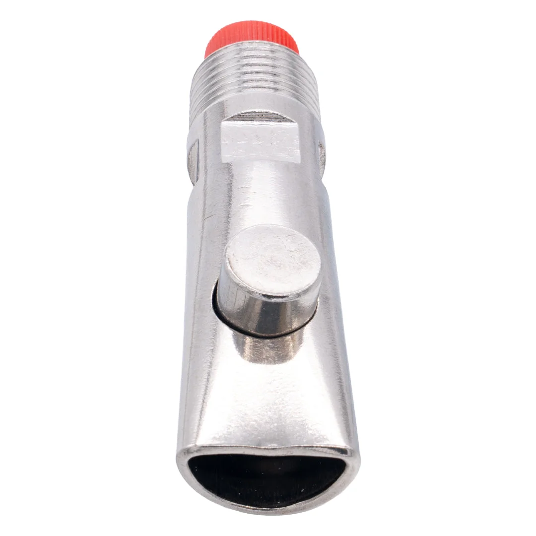 Stainless steel ball drinking nipple for pigs and calves, 85 × 21 mm