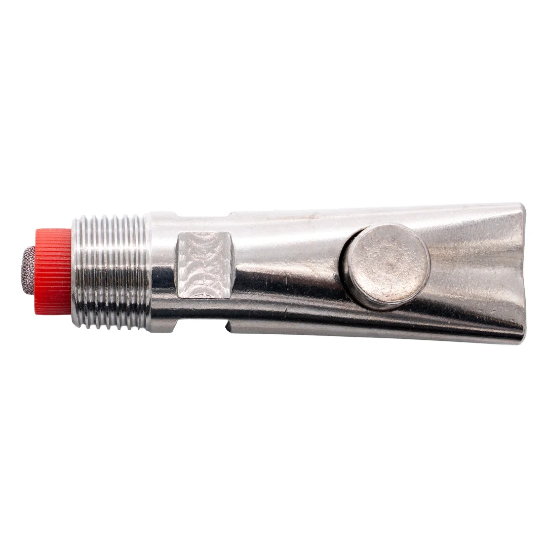 Stainless steel ball drinking nipple for pigs and calves, 85 × 21 mm