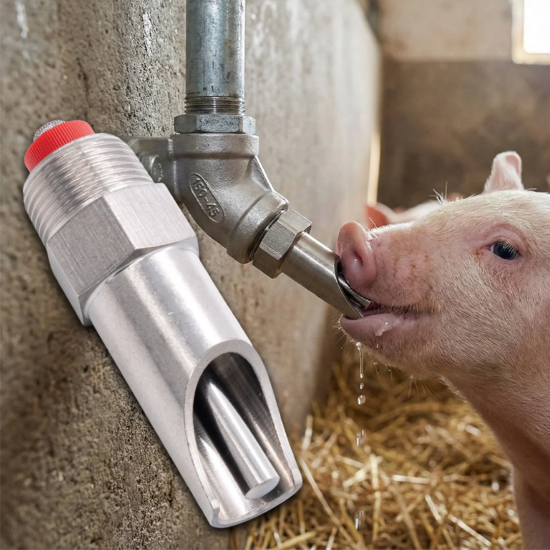 Farma stainless steel pig drinking nipple, 3/4″