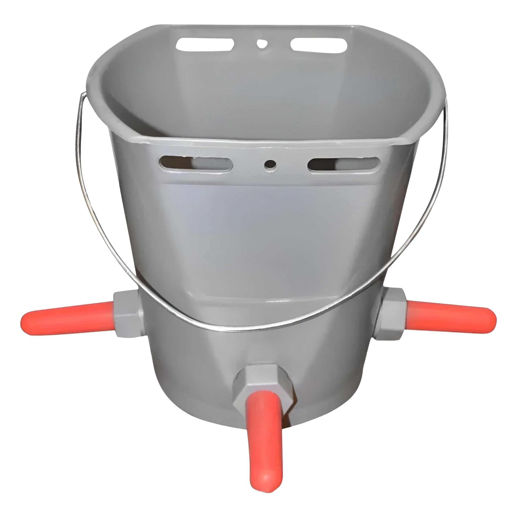 Calf feeding bucket with 3 teats, 8 L