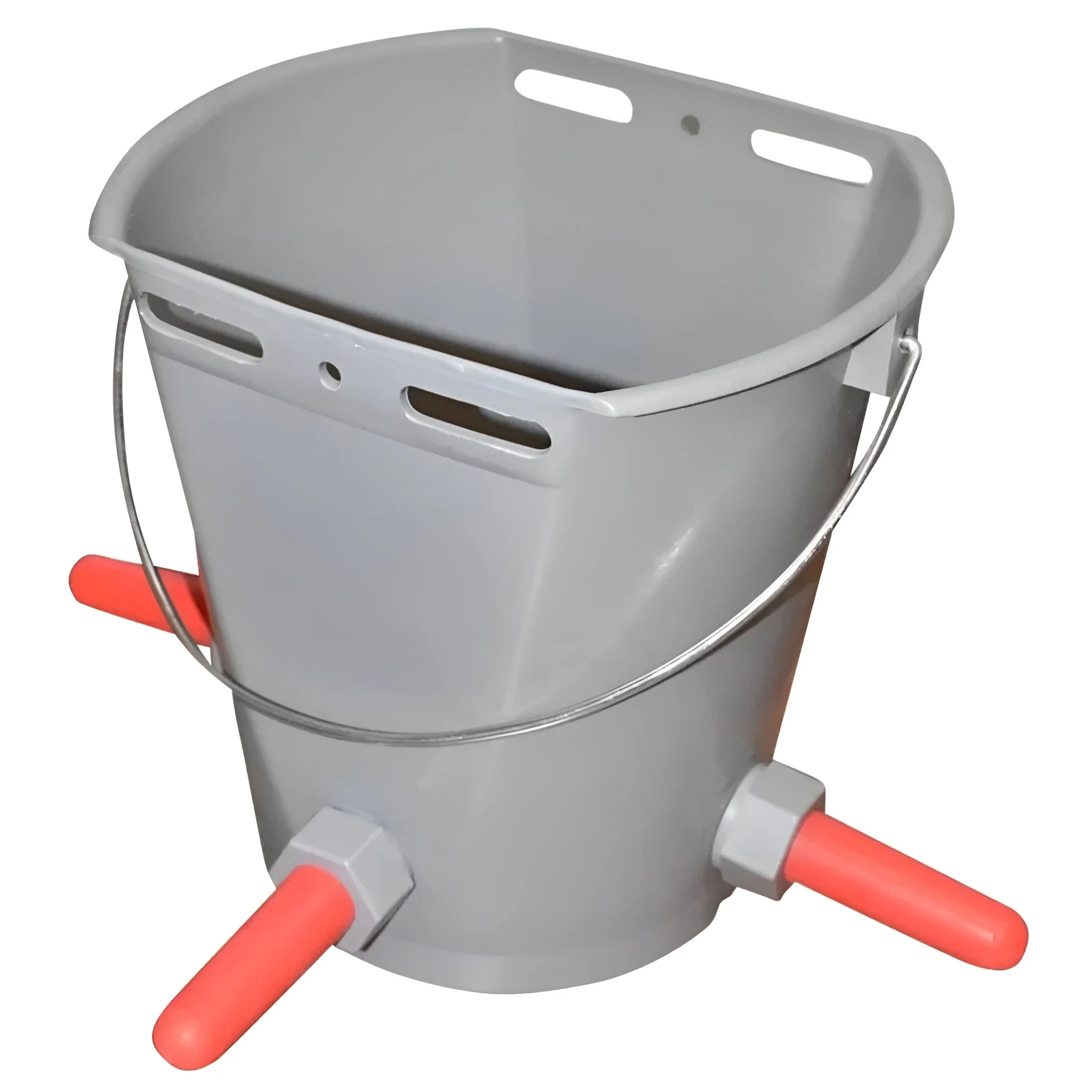 Calf feeding bucket with 3 teats, 8 L