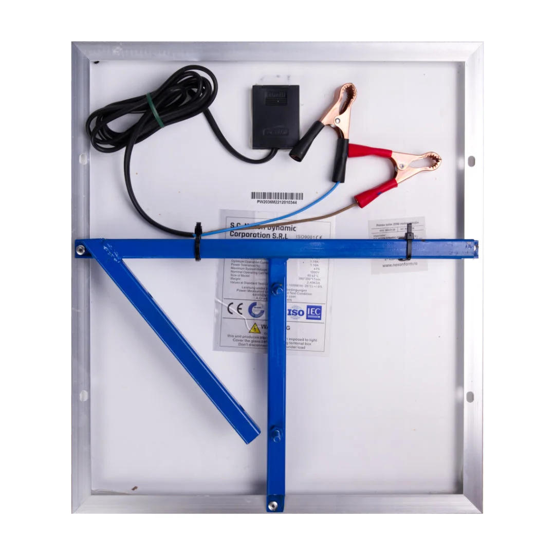 NEXON solar panel for electric fence, 20 W, with mounting bracket
