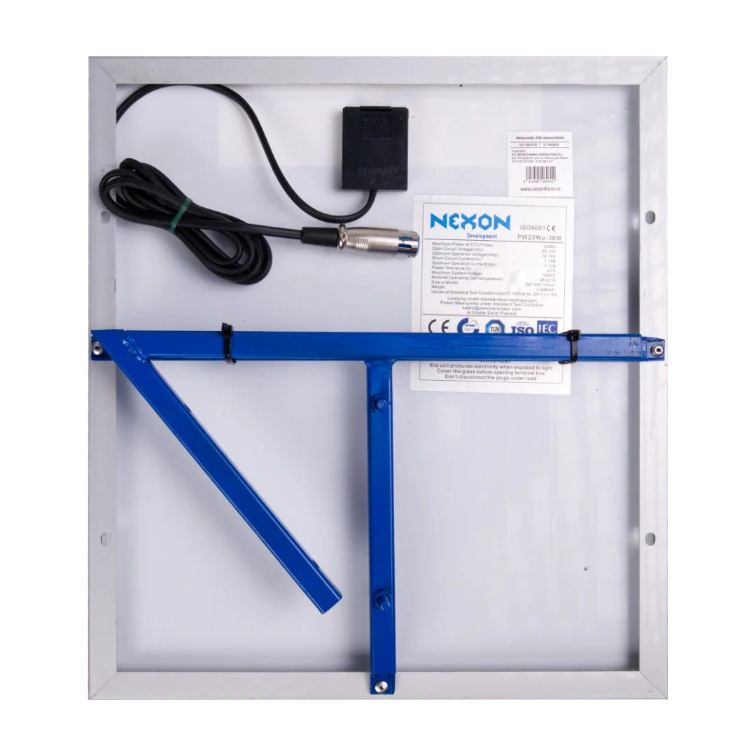 NEXON solar panel for electric fence, 20 W, with mounting bracket